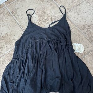 Altar'd State Black Asymmetrical Sleeveless Camisole